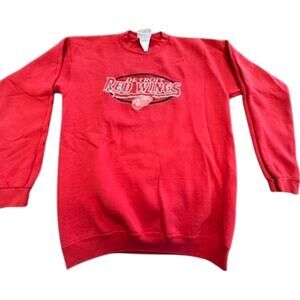 "LOGO ATHLETIC" VTG Detroit‎ Red Wings Sweatshirt  SZ XL 90's Y2K Hockey NHL
